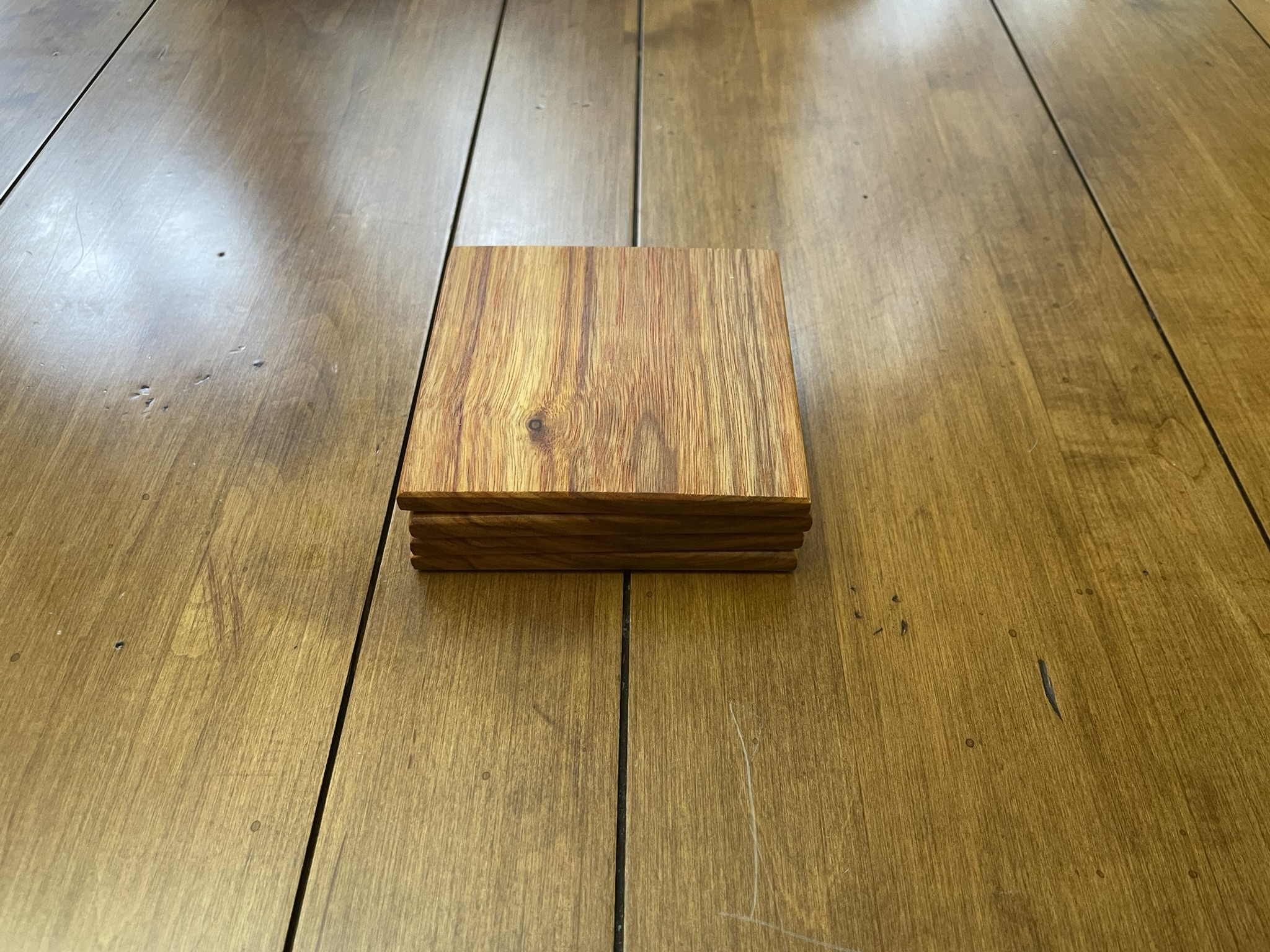 Canary Wood Coaster Set