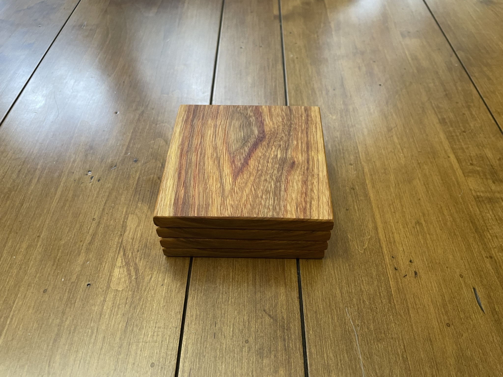 Canary Wood Coaster Set